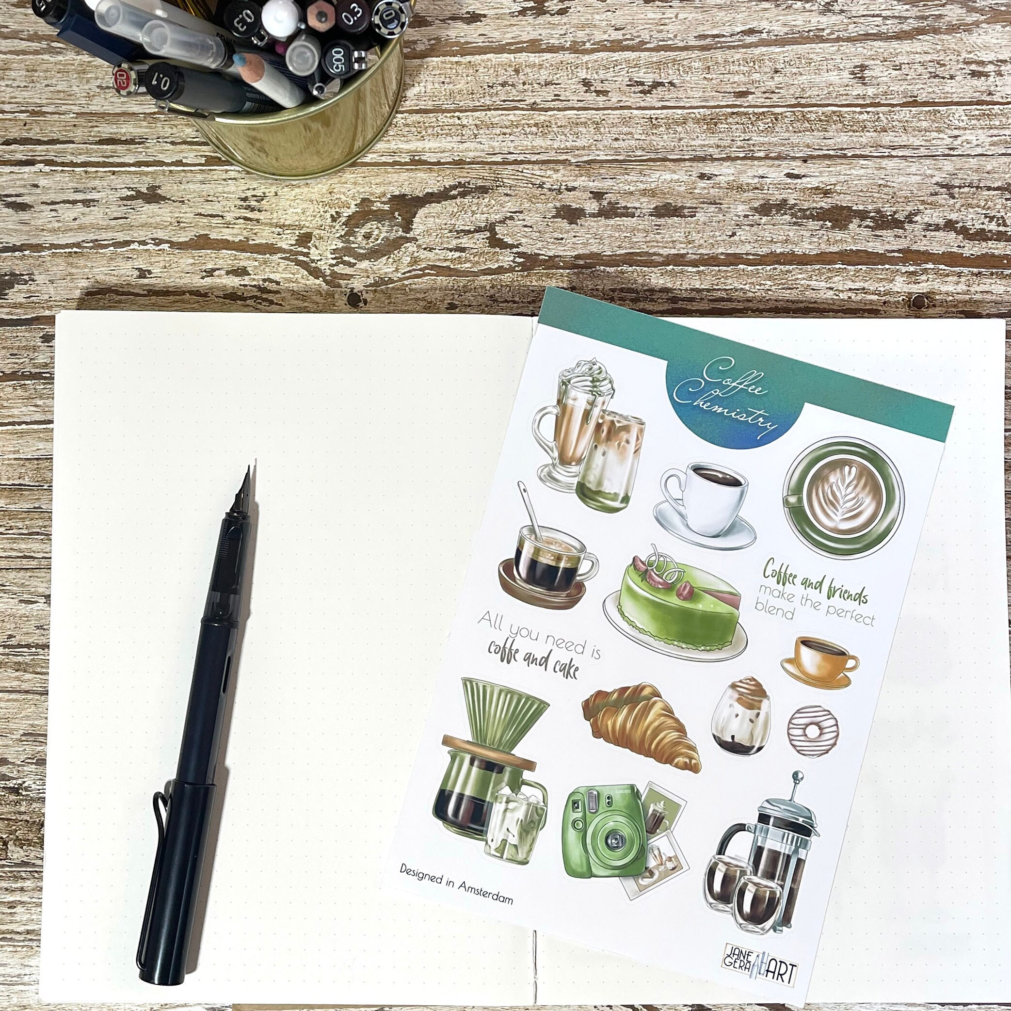 Coffee Chemistry Sticker Sheet 2 Coffee Lover Bujo Stickers but First ...