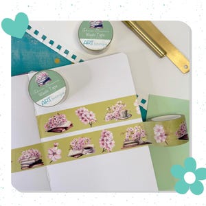 Sakura and Books Washi Tape Spring Washi Tape Planner and Journalling Supplies
