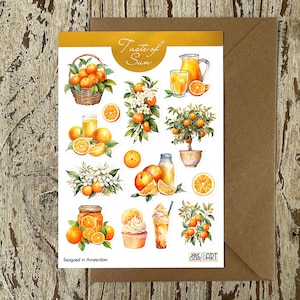 Adesivi per pianificatore Oranges Foglio di adesivi Summer Bujo
