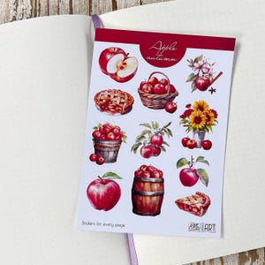 Adesivi mele rosse Adesivi pianificatore frutta estiva