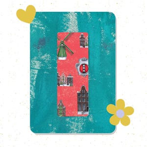 Amsterdam Bookmark Dutch Houses Illustrated Bookmark for Book Lovers