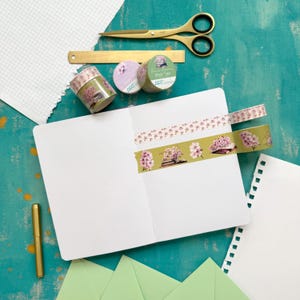 Set de cintas washi Sakura – Dúo de cintas decorativas con diseño de flor de cerezo (15 mm y 30 mm)