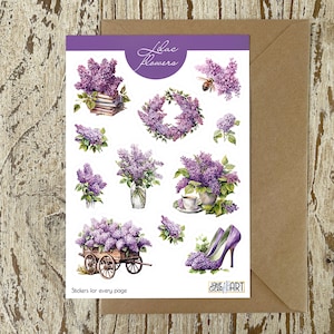 Flieder bujo Aufkleber Frühlingsblumen Aufkleber