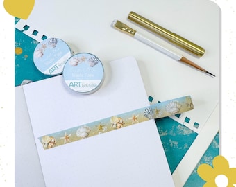 Coastal Bliss Seashells Washi Tape - Beach Theme for Planners & Crafts