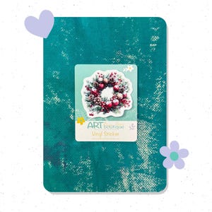Winterkranz Vinyl Sticker - Elegantes botanisches Design
