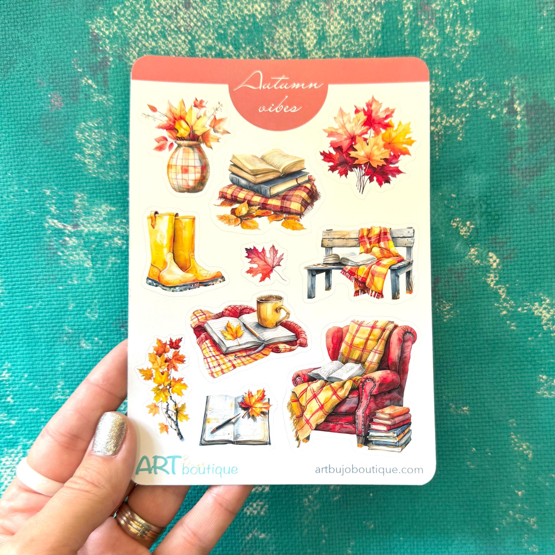 Autumn Vibes Sticker Sheet Fall Planner Stickers - Etsy
