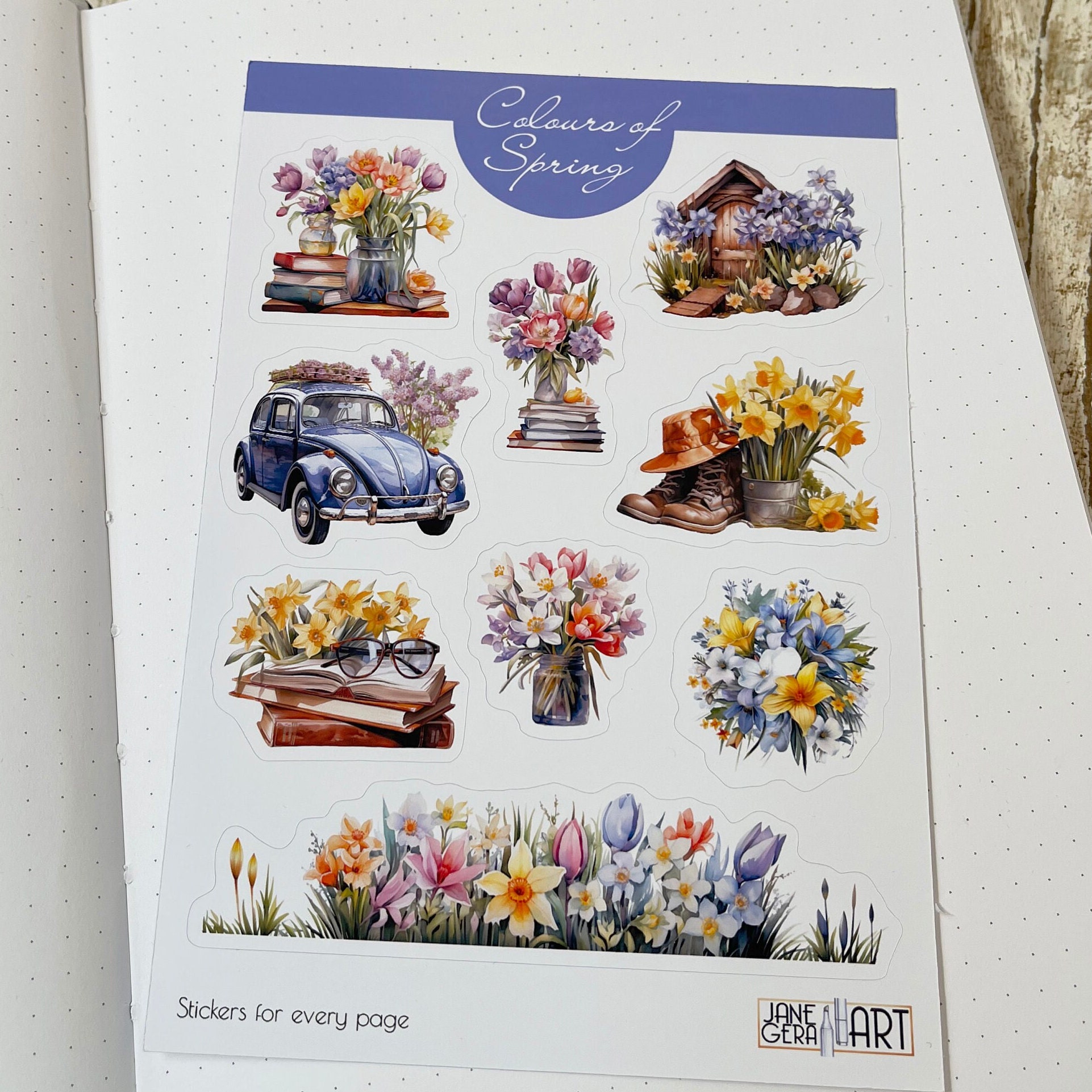 Colours of Spring Bujo Stickers Floral Sticker Sheet - Etsy