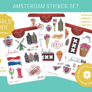 Adesivi per pianificatore Amsterdam Adesivi Bujo Foglio di adesivi per diario di viaggio