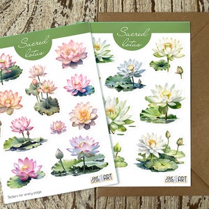 Sacred Lotus Blume Aufkleber Sommer-Sticker