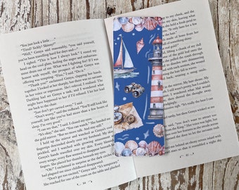 Lighthouse bookmark Nautical bookmark