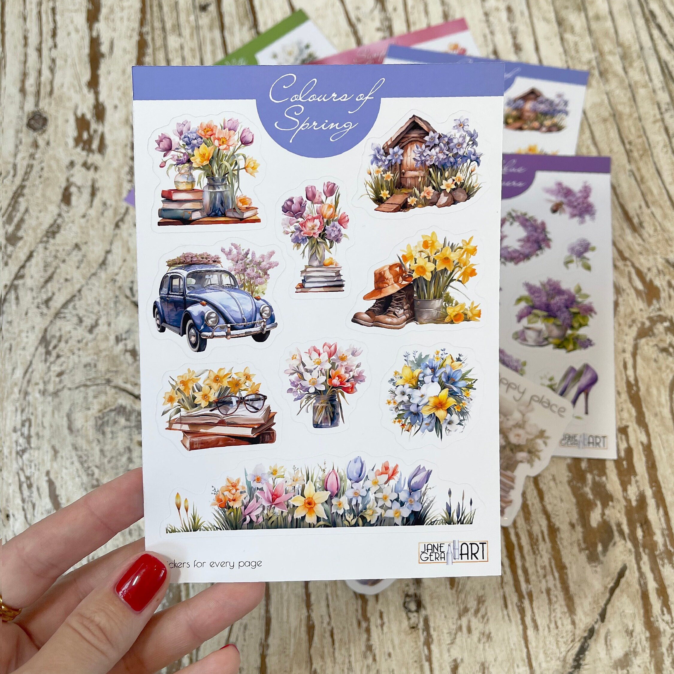 Colours of Spring Bujo Stickers Floral Sticker Sheet - Etsy