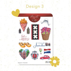 Amsterdam planner stickers Bujo stickers Travel book sticker sheet image 4