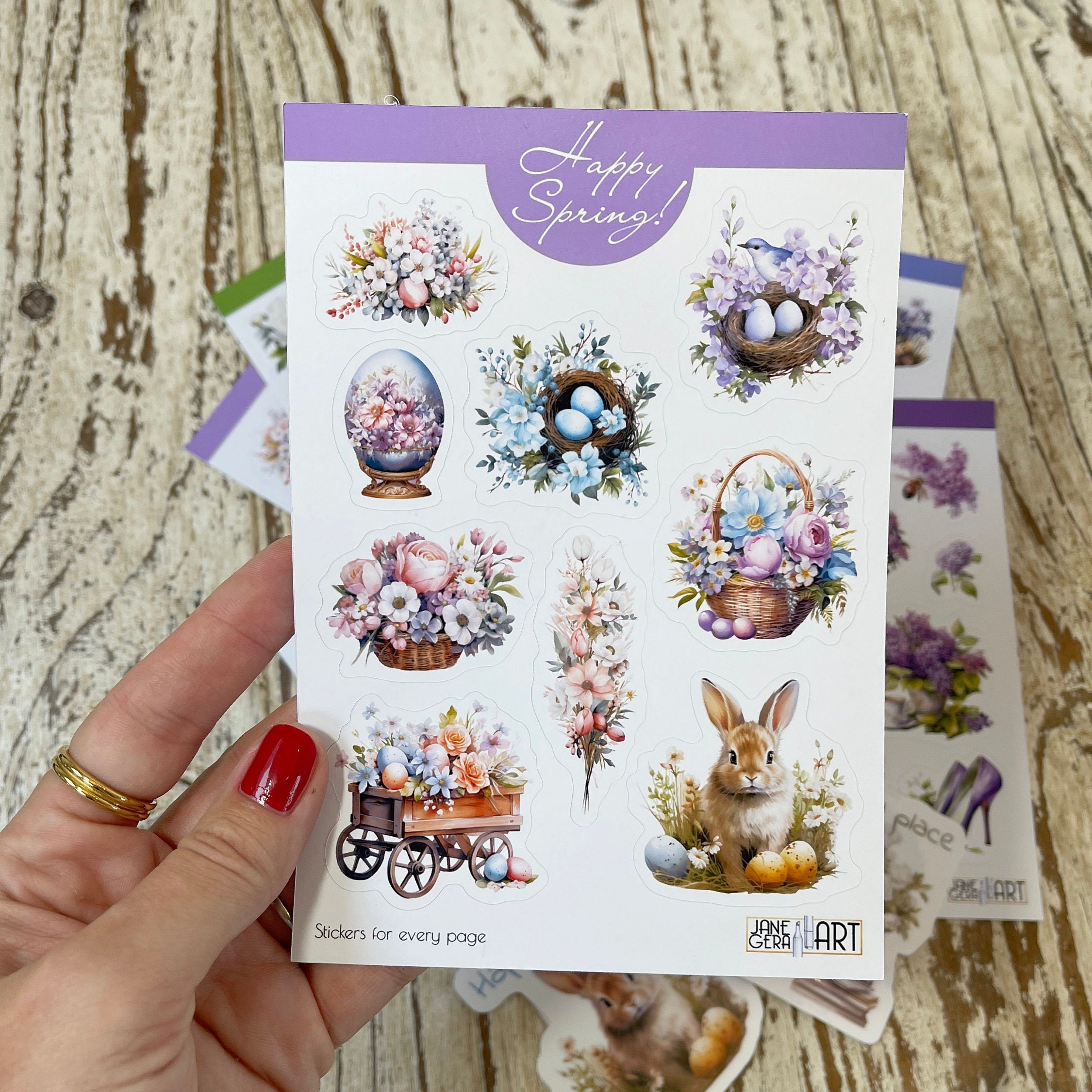Happy Spring Bujo Stickers Floral Sticker Sheet - Etsy