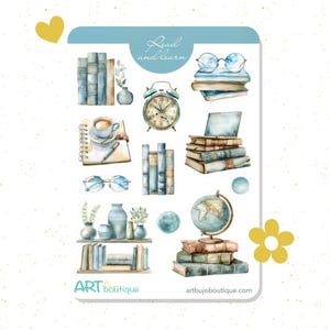 Stickers « Lisez et apprenez » : agenda livresque et stickers de journal pour les amateurs de lecture