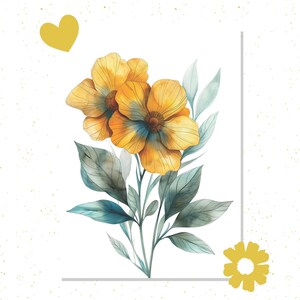 Zomerbloemenkaart – kaart met felle bloemen voor verjaardagen of gewoon omdat