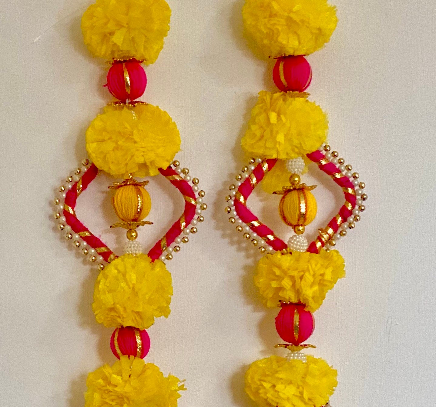 Artificial Marigold Flower Wall Hangings Festival Home Etsy