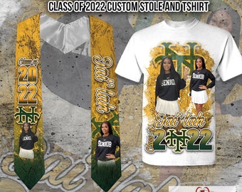 Custom Graduation Stole and Matching T-Shirt
