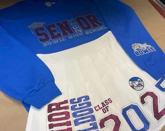 Personalized Senior|Graduation 2025 Skirt| Set| Graduation Gift 2025| Graduation Outfit| SENIOR 2026| Graduation Stole |8TH |5th grade grads