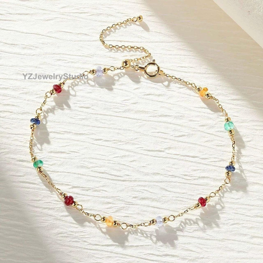The Gold Rainbow Gem Bracelet