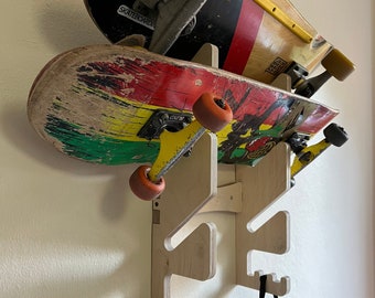 Skateboard Wall Rack | Space-saving Skateboard Holder | Skateboard Display | Skateboard Storage | Longboard Hanger | Skateboard Decoration