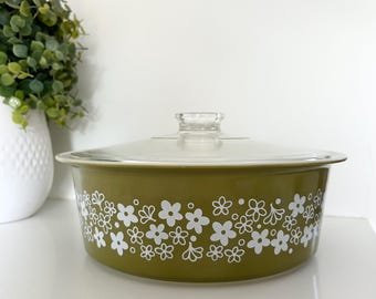 Pyrex Big Bertha 664 Sping Daisy braadpan met deksel