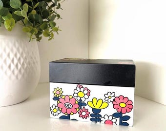 Vintage Ohio Art Flower Power plåtask med recept