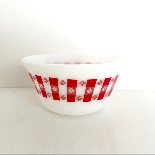Federal White Milk Glass Mixing Bowl Salem Maple Leaf Mixing Etsy