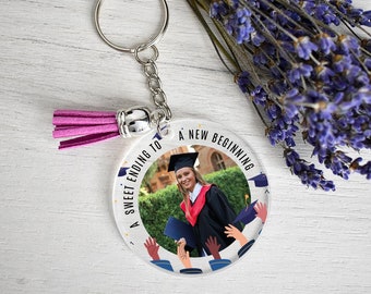 Custom Photo Keychain, Personalized Graduation Keychain, Class Of 2024 Keychain, Gift For Graduate, Acrylic Keychain, Graduation Gift