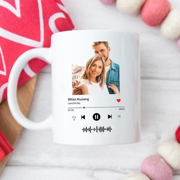 Personalize Song Mugs, Mothers Day Gift, Gift For Her, Mug For Mom, Custom Photo Mug, Favorite Music Mug, Cute Coffee Mug, Playlist Mug