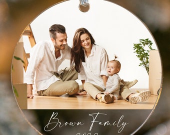 Personalized Family Picture Ornament, Christmas Gift Ornament, Custom Photo Ornament, Unique Christmas Ornament, Family Memorial Ornament