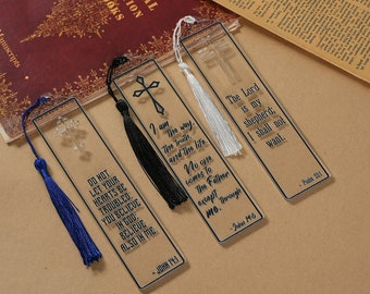 Bible Bookmark, Custom Christian Bookmark, Mothers Day Gift, Personalized Cross Bookmark, Acrylic Bible Verses Bookmark, Religious Bookmarks