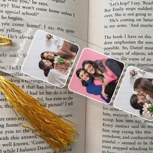 Custom Bookmark for Her, Anniversary Gifts, Personalized Picture Bookmark, Photo Bookmark, Mothers Day Gifts for Mom, Bookmark For Women