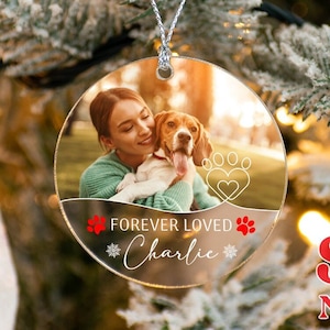 Personalized Pet Memorial Ornament, In Loving Memory Ornament, Christmas Gifts, Pet Loss Ornament, Dog Ornament, Remembrance Ornament