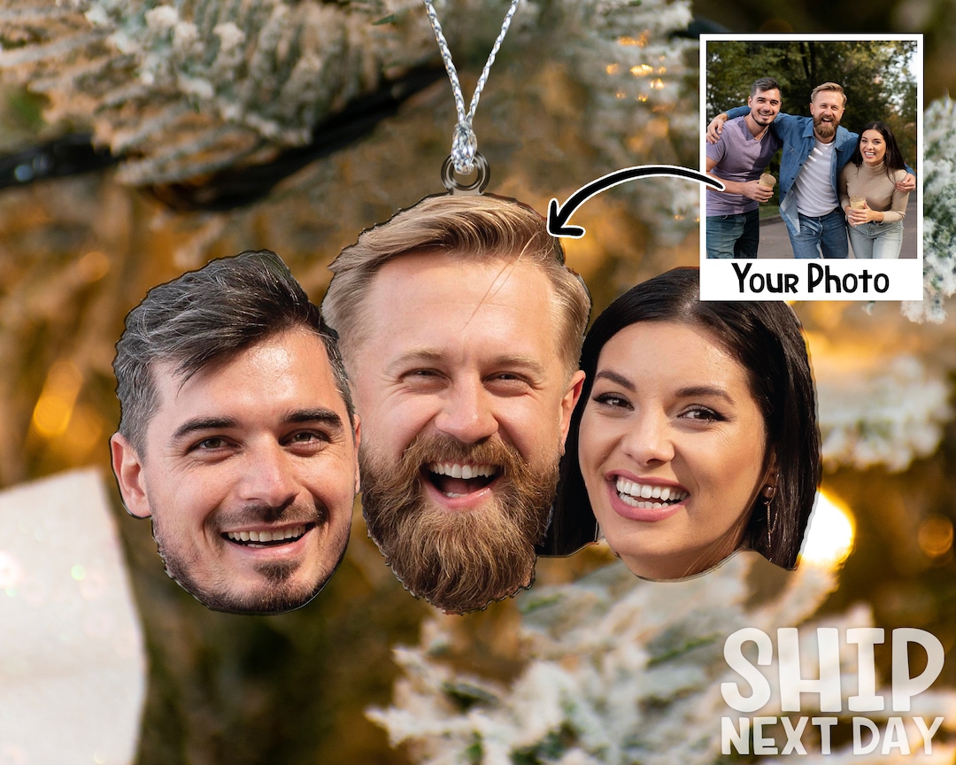 Custom Photo Ornament for Christmas, Funny Gift for Christmas, Gift for