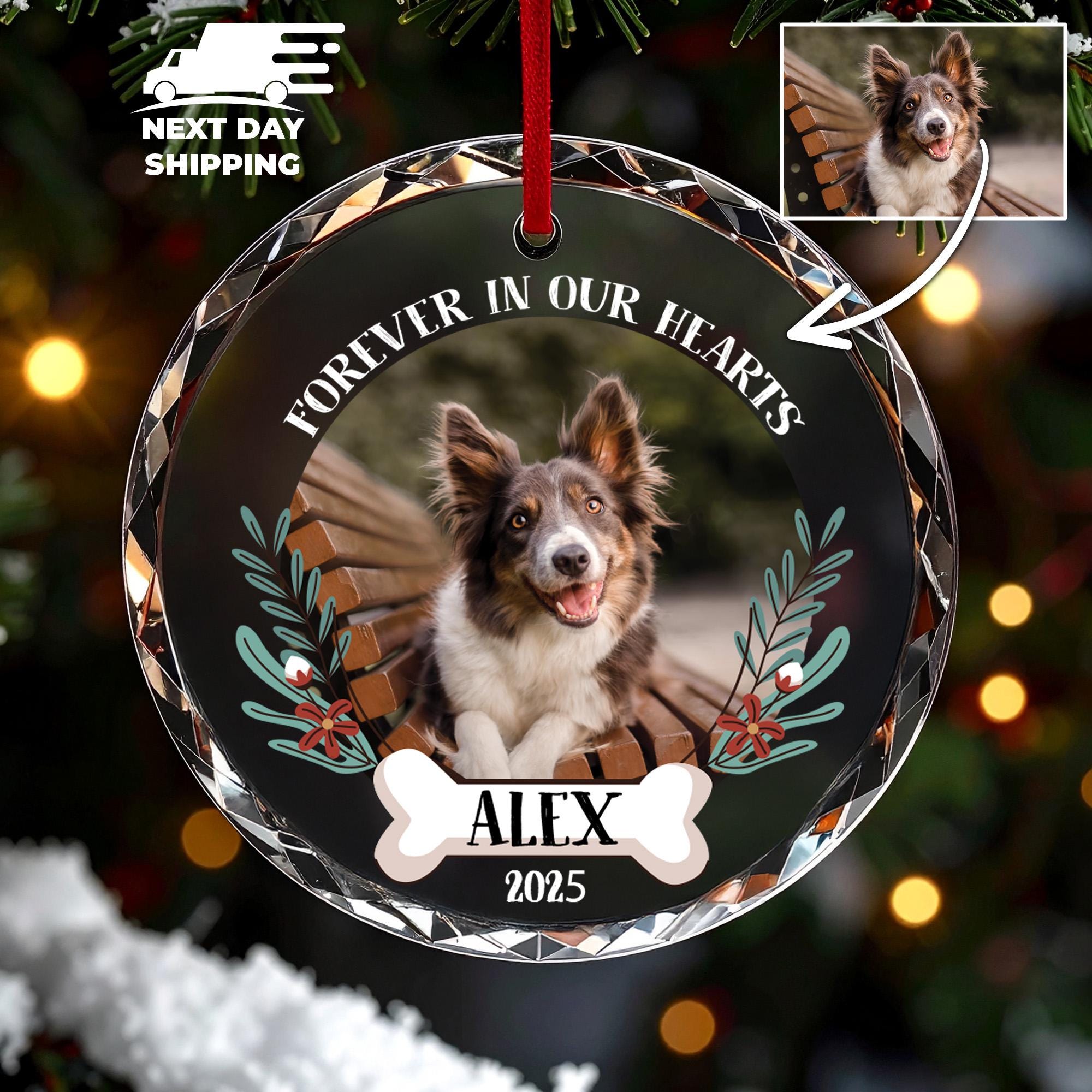 Personalized Pet Memorial Ornament, Custom Picture Ornament, In loving Memory Dog Ornament, Pet Loss Ornament, Remembrance Ornament