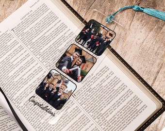 Graduation Illustration Bookmark, Custom Name Bookmark, Personalized Graduate Gifts, Transparent Bookmark, Gift for Her, Gift for Him