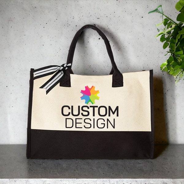 Business Logo Tote Bag, Business Event Tote, Custom Picture Tote Bag, Gift For Female Coworker, Company Sign Tote Bag, Business Bulk Tote