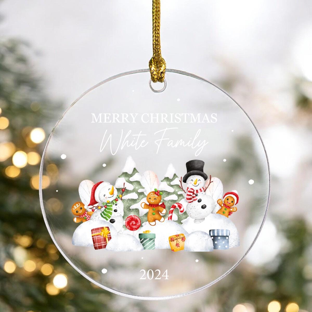 Custom Family Ornament, Family Name Ornament, Christmas 2024 Ornament, Christmas Keepsake Ornament, Family Memorial Ornament, Glass Ornament