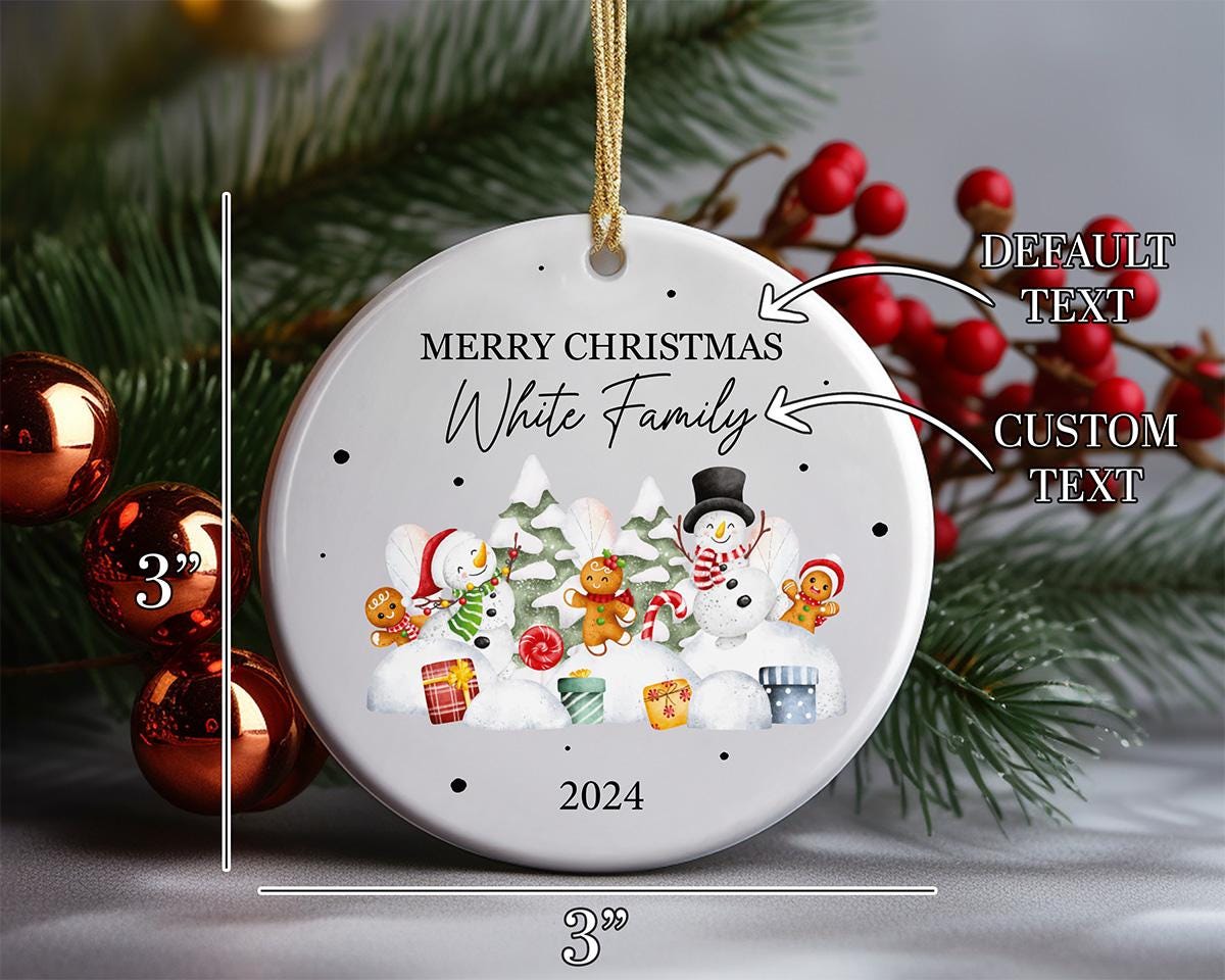 Custom Family Ornament, Family Name Ornament, Christmas 2024 Ornament, Christmas Keepsake Ornament, Family Memorial Ornament, Glass Ornament
