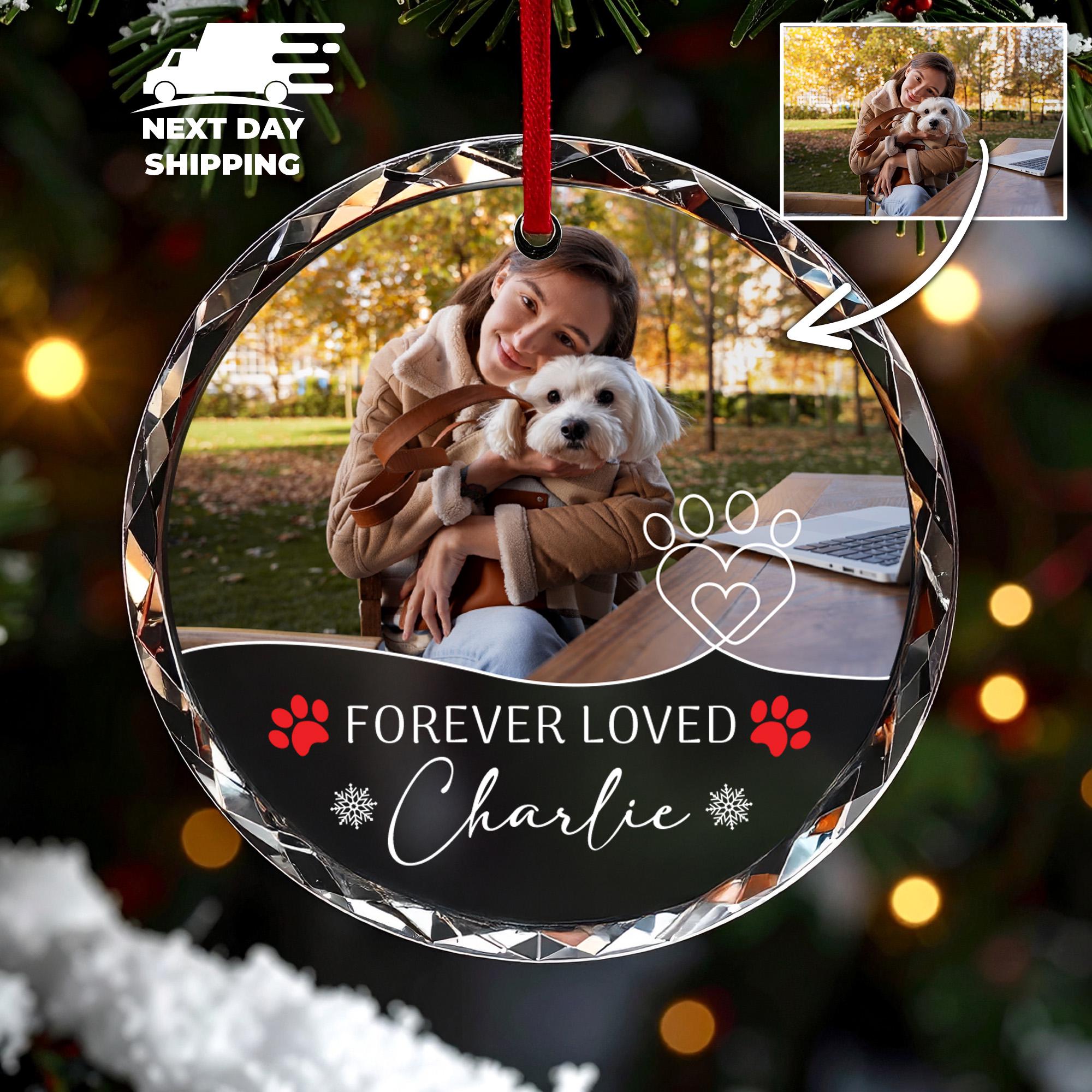 Personalized Pet Memorial Ornament, In Loving Memory Pet Ornament, Pet Loss Ornament, Dog Ornament, Custom Dog Remembrance Name Ornament