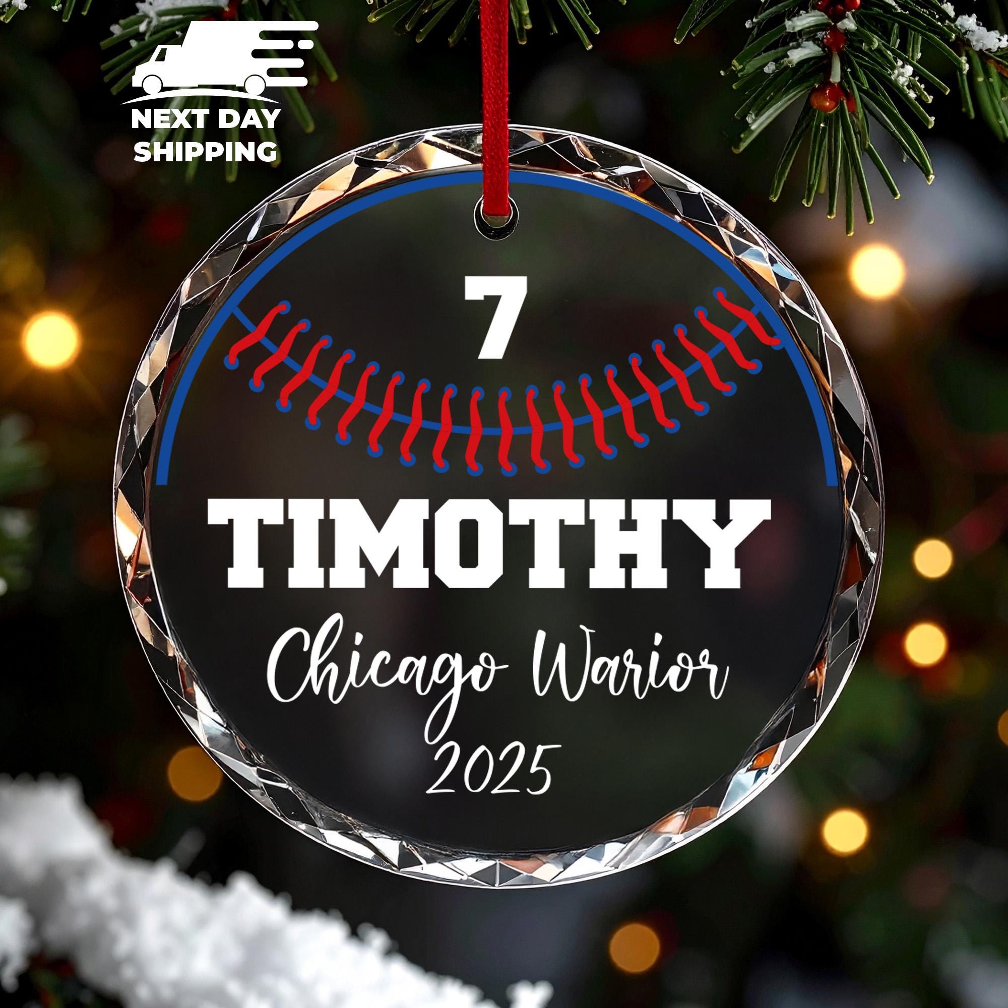 Personalized Baseball Ornament 2025, Sports Xmas Gift for Player & Coach. Custom Baseball Fan Christmas Name Ornament, Team Spirit Keepsake