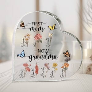 Acrylic Mom and Grandma Display, Personalized Kids and Grandkids Name ...