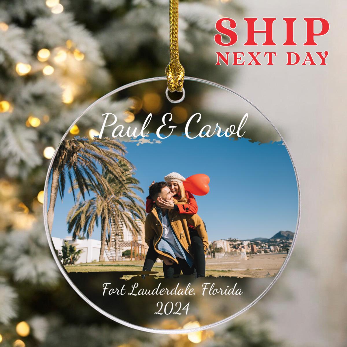 Custom Photo Ornament, Personalized Picture Ornament, Christmas Gifts, Gift For Her, Family Christmas, Christmas Keepsake, Christmas Decor