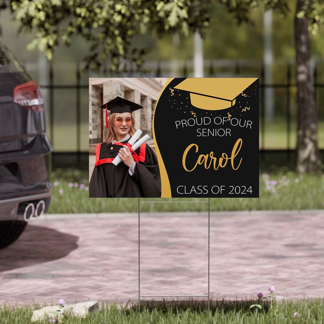 Custom Graduation Yard Sign, Personalized Grad Gifts, Graduation ...