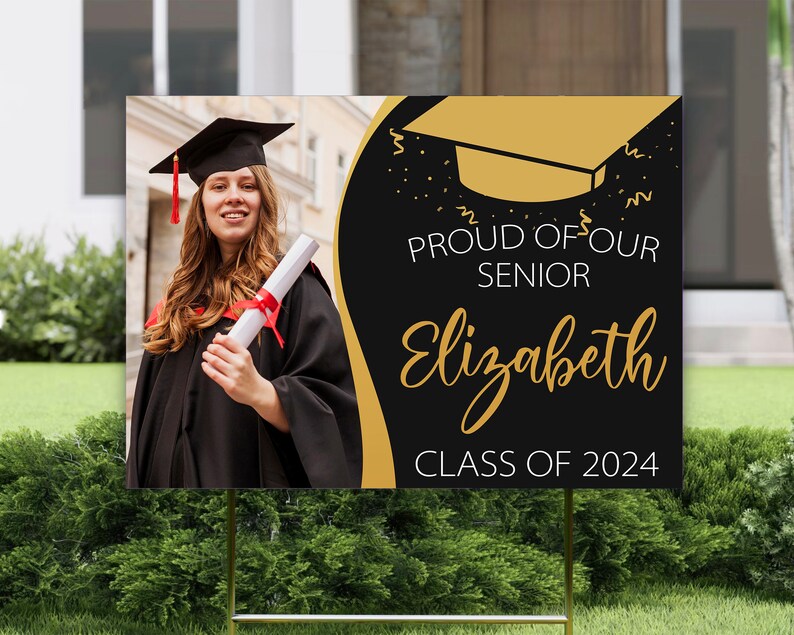 Custom Graduation Yard Sign, Personalized Grad Gifts, Graduation ...