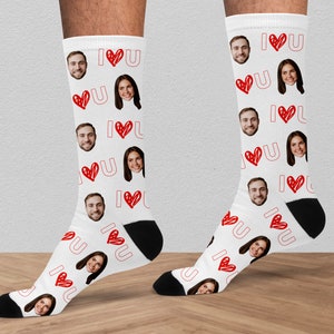 Custom Couples Picture Socks, Personalized Boyfriend Socks, Boyfriend Gifts, Gift For Him, Gift For Her, Gift for Couples, I Love You Socks