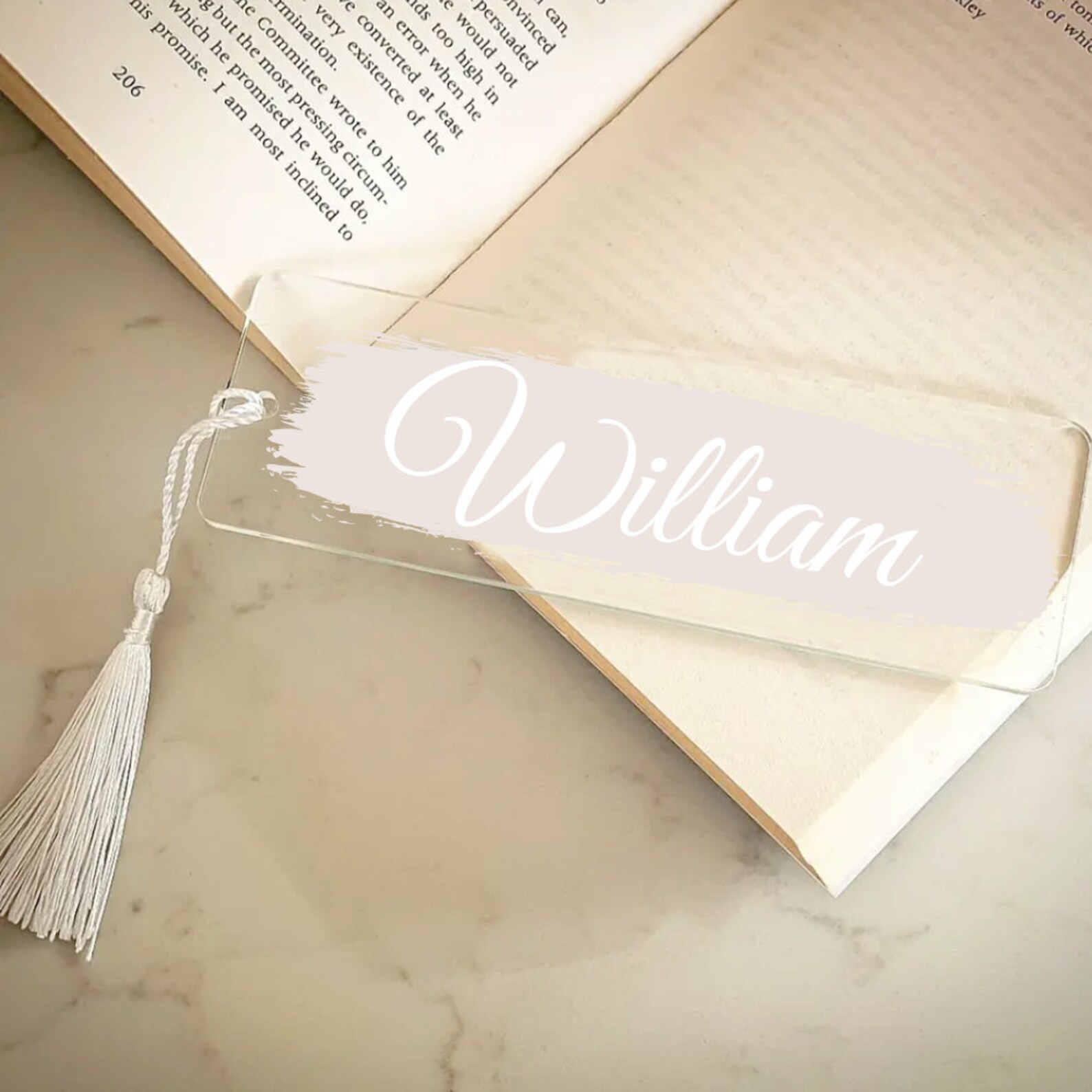 Acrylic Name Bookmark, Unique Colors Bookmark, Custom Tassel Bookmark ...