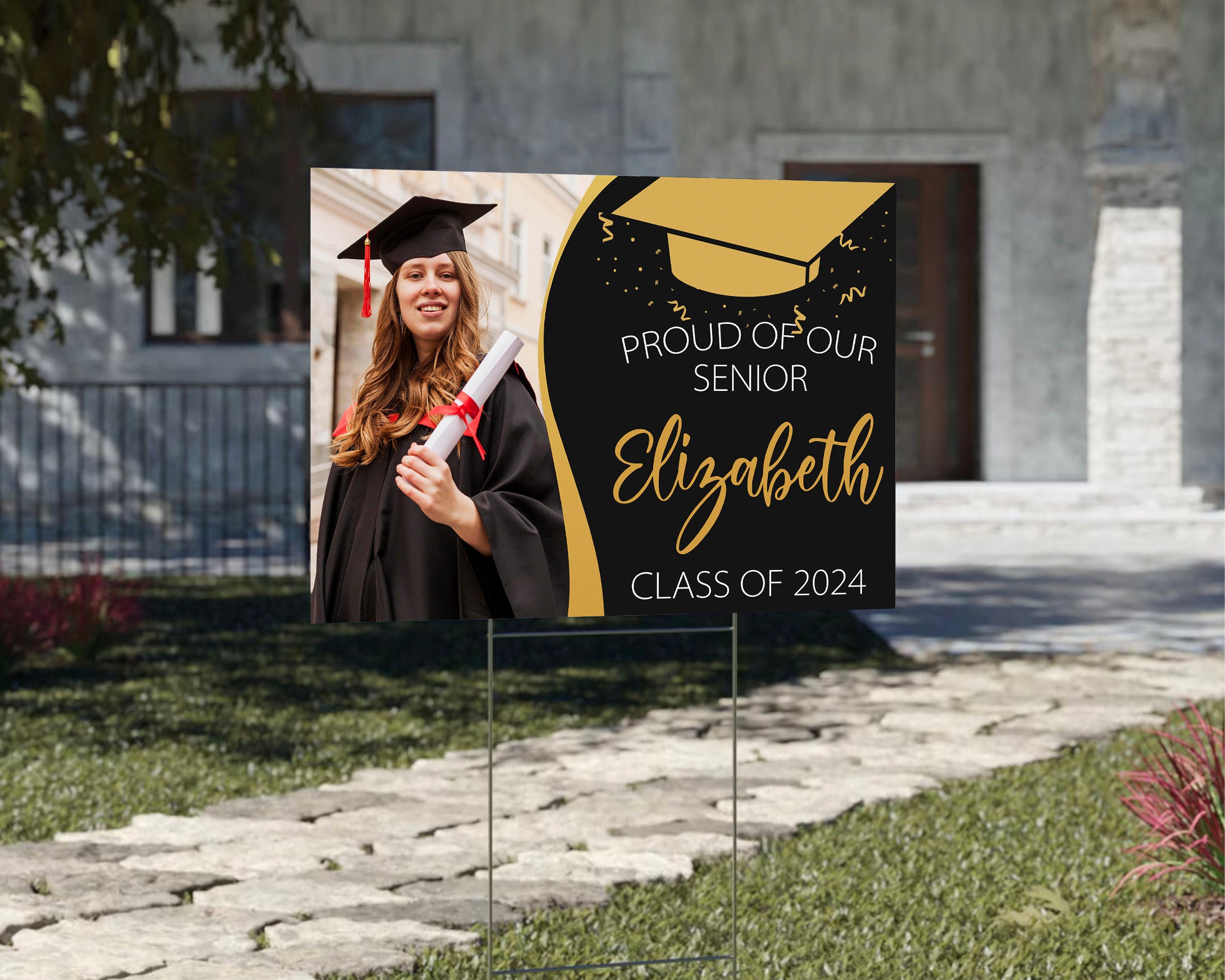 Custom Graduation Yard Sign, Personalized Grad Gifts, Graduation ...