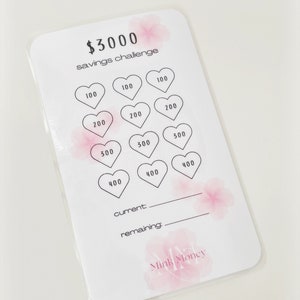 Custom Sakura Savings Challenge ⎮ Glossy Laminate ⎮ Pink Japanese Sakura Theme  ⎮ Cash Stuffing Envelope ⎮ Cash Budgeting Wallet