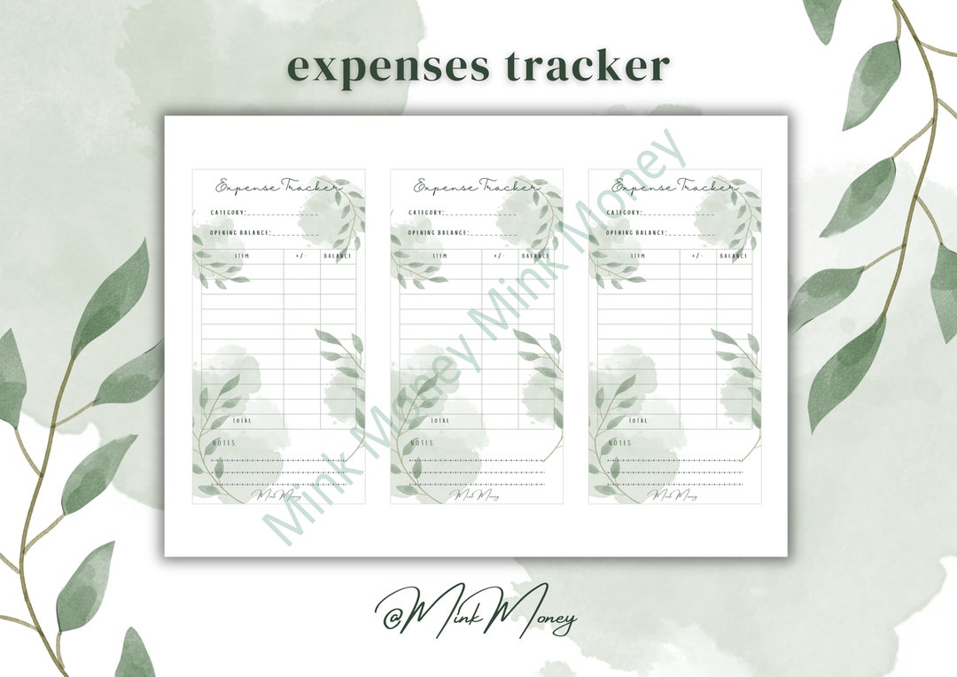 Expenses Tracker Printable PDF Budget Planner, Budget Tracker, Cash ...